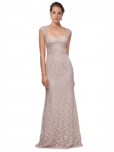 Shop Sweetheart Neckline Cap Sleeves Lace Prom Dress with Twist