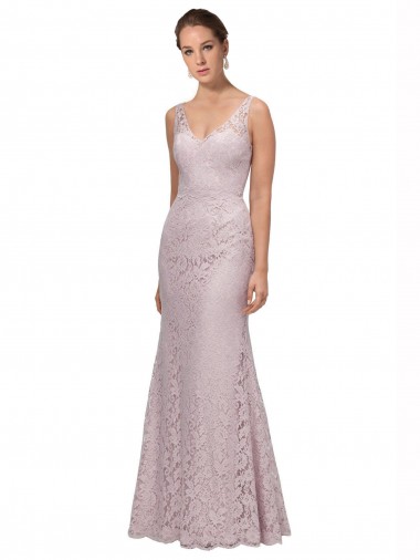 Shop Lace V-Neckline Long Full Length Prom Dress