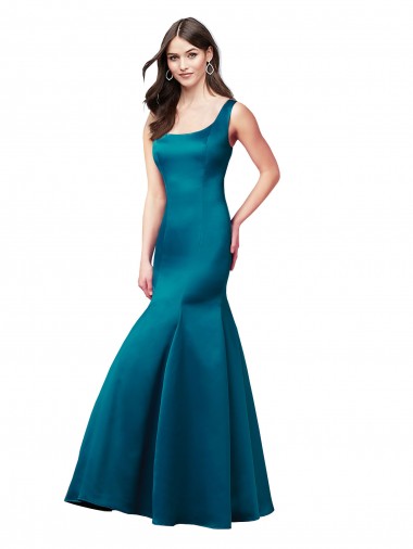 Shop Long Sleek Satin Prom Dress with U-Back
