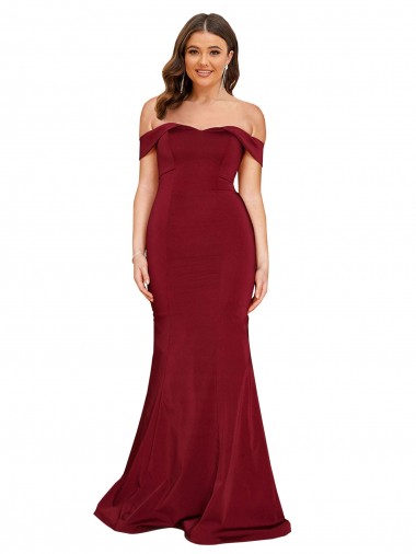 Shop Off Shoulder Sleeves Sweetheart Neckline Long Spandex Prom Dress