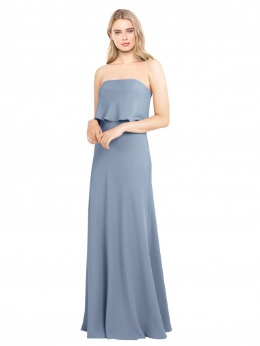 Shop High Neck Sheath Sleeveless Stretch Crepe Prom Dress